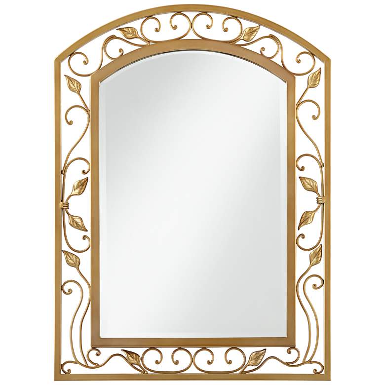 Image 2 Noble Park 25 inch x 34 inch Eden Park  Gold Arch Top Wall Mirror