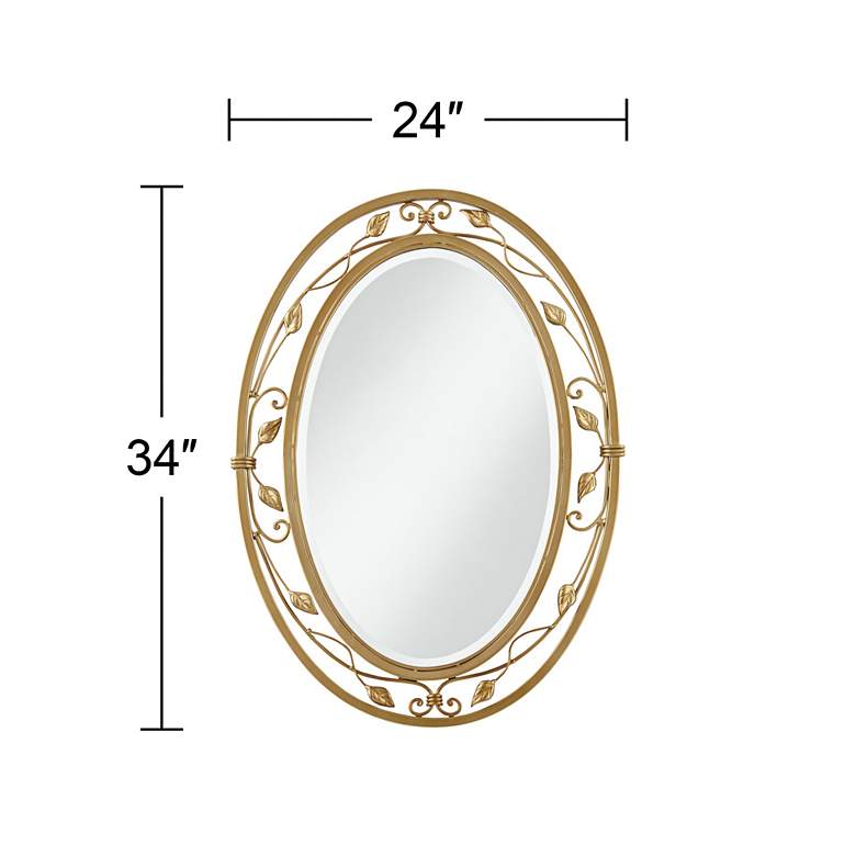 Image 7 Noble Park 34" x 24" Eden Park Gold Oval Wall Mirror more views