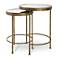 Noble Park Alba 18" Wide Gold and Mirror Top Nesting Tables Set of 2