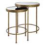 3_Noble Park Alba 18" Wide Gold and Mirror Top Nesting Tables Set of 2 more views