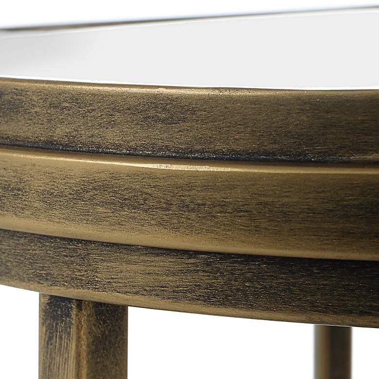 Image 4 Noble Park Alba 18" Wide Gold and Mirror Top Nesting Tables Set of 2 more views