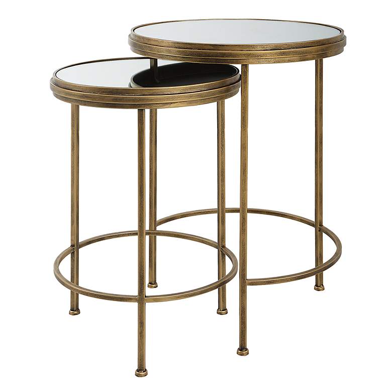 Image 3 Noble Park Alba Gold Iron Nesting Tables Set of 2 more views