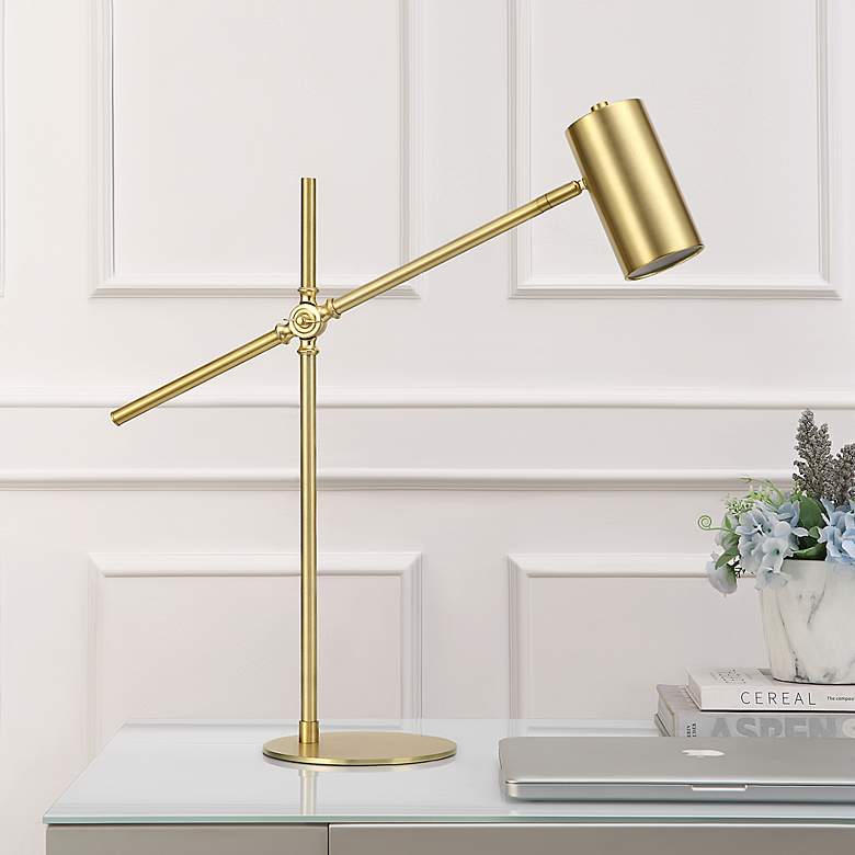 Image 3 Noble Park Aledo Brushed Gold Adjustable Desk Lamp more views