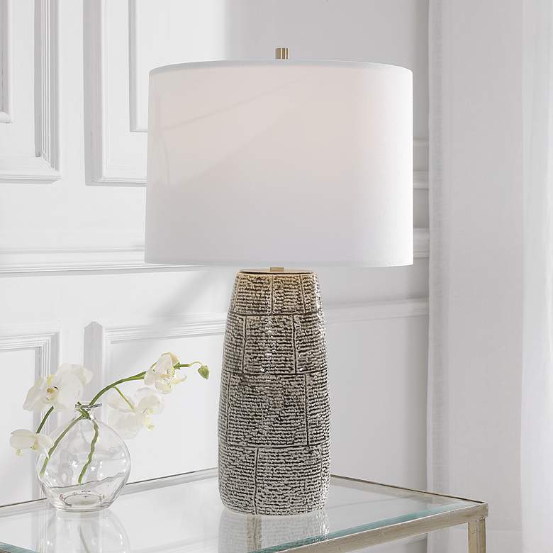 Image 1 Noble Park Alex Black and White Ceramic Table Lamp