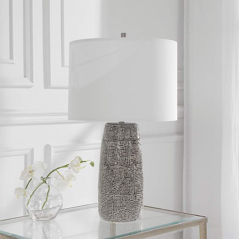 Image 3 Noble Park Alex Black and White Ceramic Table Lamp more views