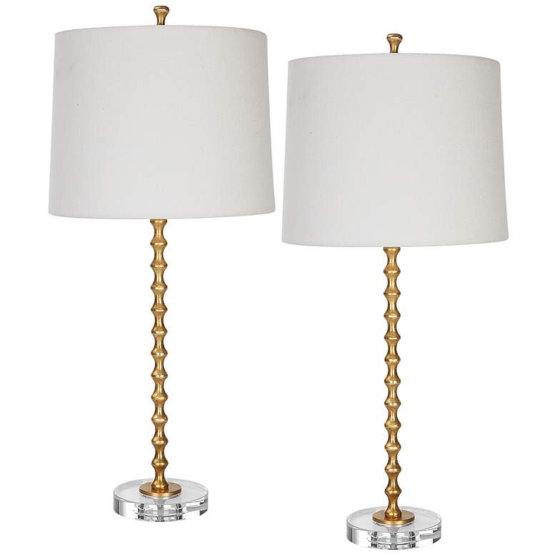 Image 2 Noble Park Alice Gold and Crystal Table Lamps Set of 2