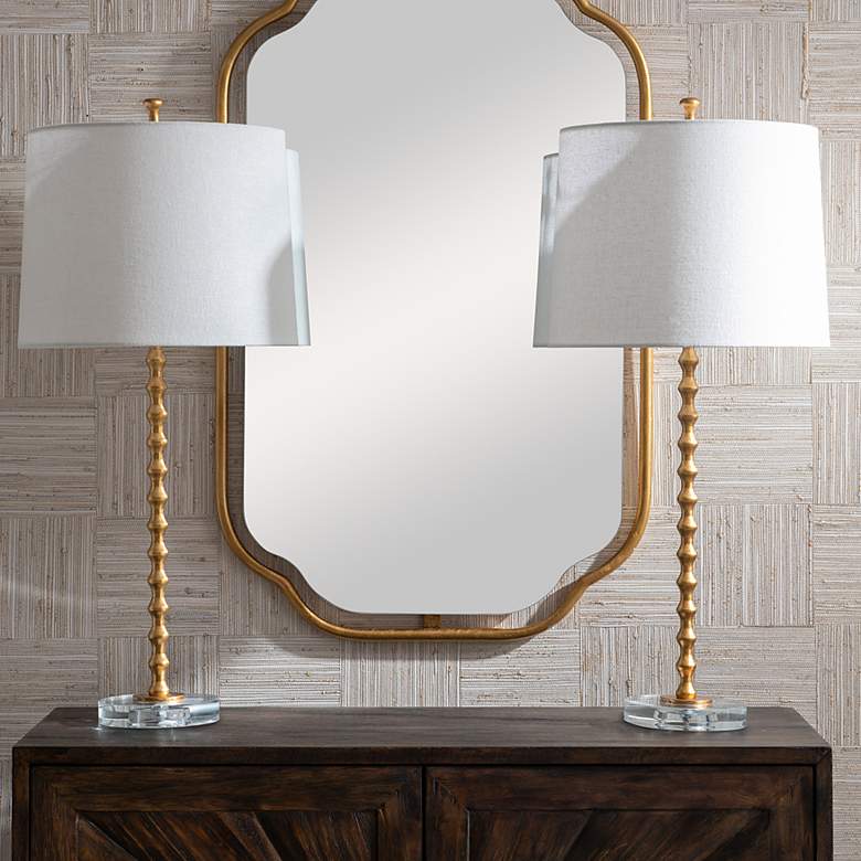 Image 1 Noble Park Alice Gold and Crystal Table Lamps Set of 2
