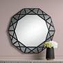 Thumbnail1 of Noble Park Allamande 32" Wide Matte Black Decagon Wall Mirror