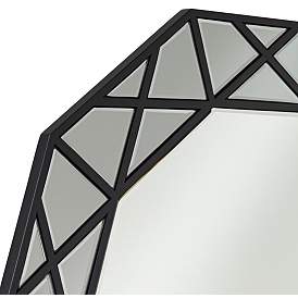 Image3 of Noble Park Allamande 32" Wide Matte Black Decagon Wall Mirror more views