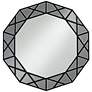 5_Noble Park Allamande 32" Wide Matte Black Decagon Wall Mirror more views