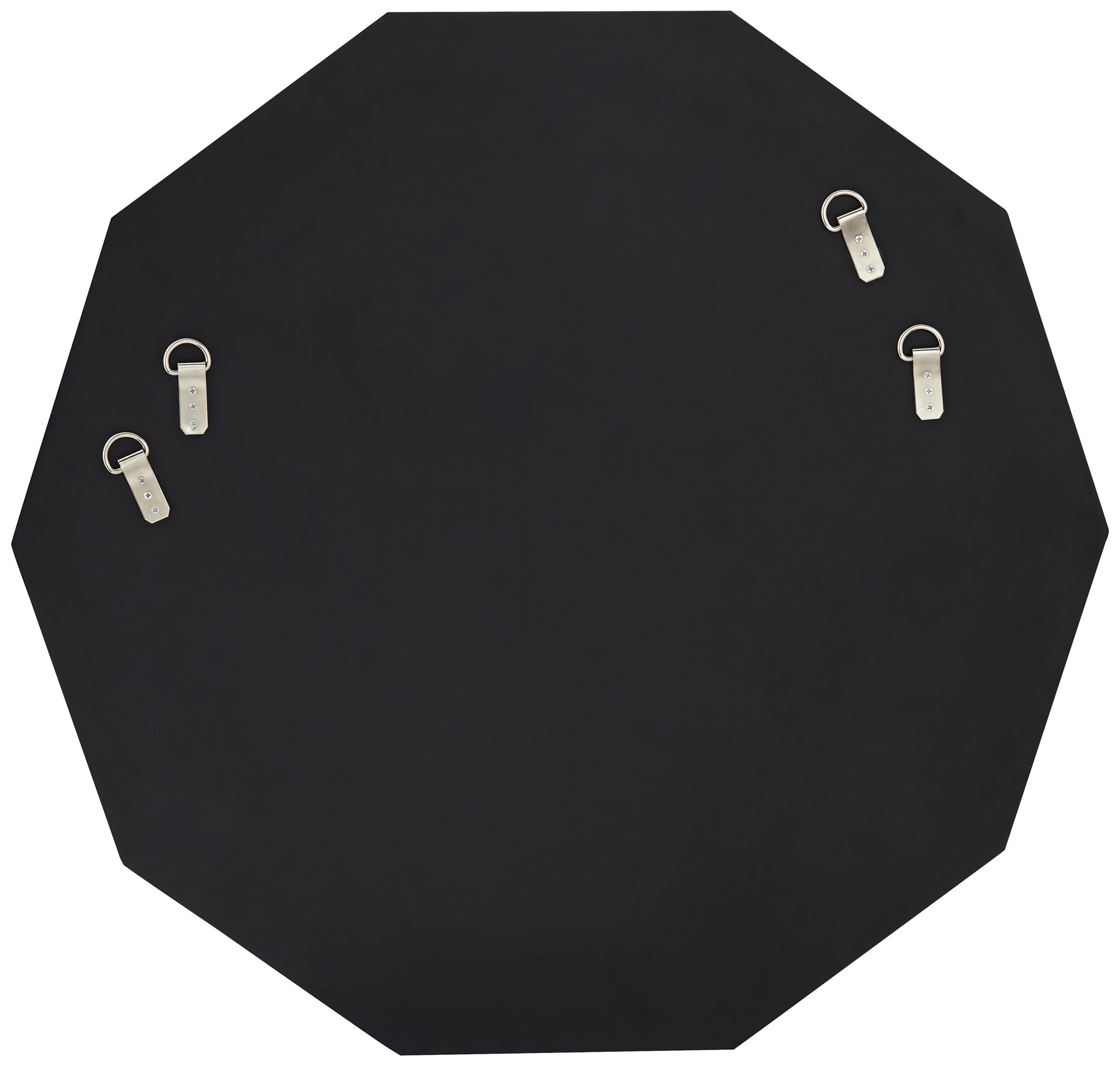 Noble Park Allamande 32" Wide Matte Black Decagon Wall Mirror