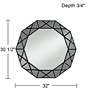 Noble Park Allamande 32" Wide Matte Black Decagon Wall Mirror