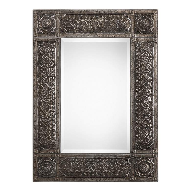 Image 2 Noble Park Alta Antiqued Rust Gray 30" x 40 1/4" Wall Mirror
