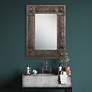 3_Noble Park Alta Antiqued Rust Gray 30" x 40 1/4" Wall Mirror more views