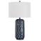Noble Park Ami Blue Wavy Ceramic Table Lamp