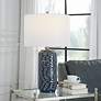 1_Noble Park Ami Blue Wavy Ceramic Table Lamp