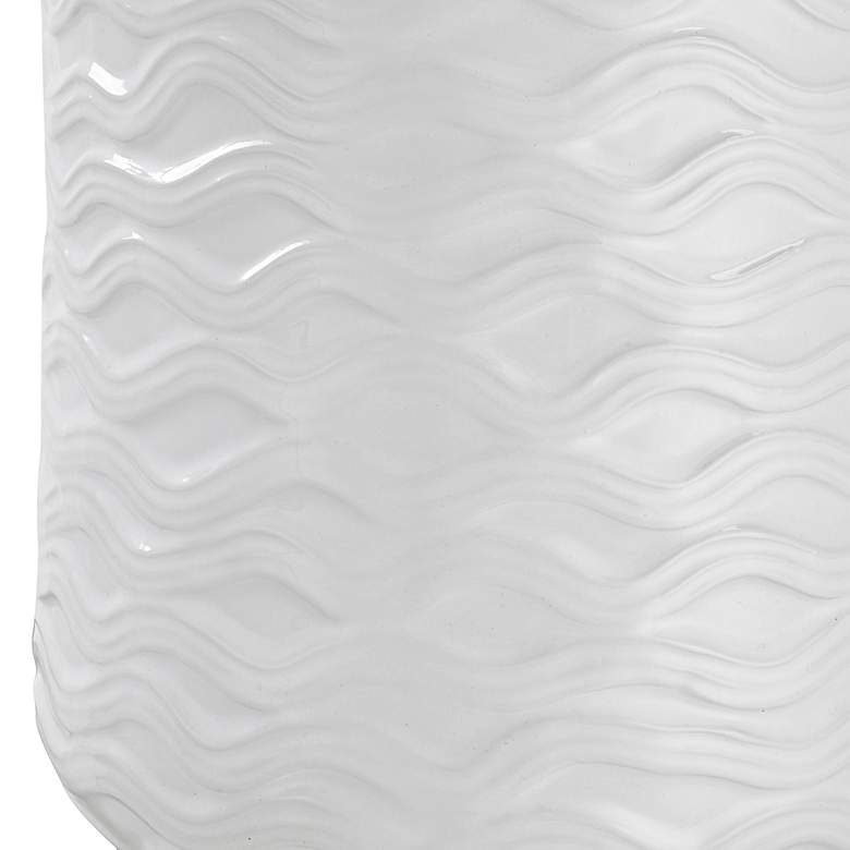 Image 4 Noble Park Ami White Wavy Ceramic Table Lamp more views