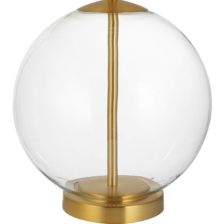 Image 4 Noble Park Aransas Clear Glass and Gold Accent Table Lamp more views