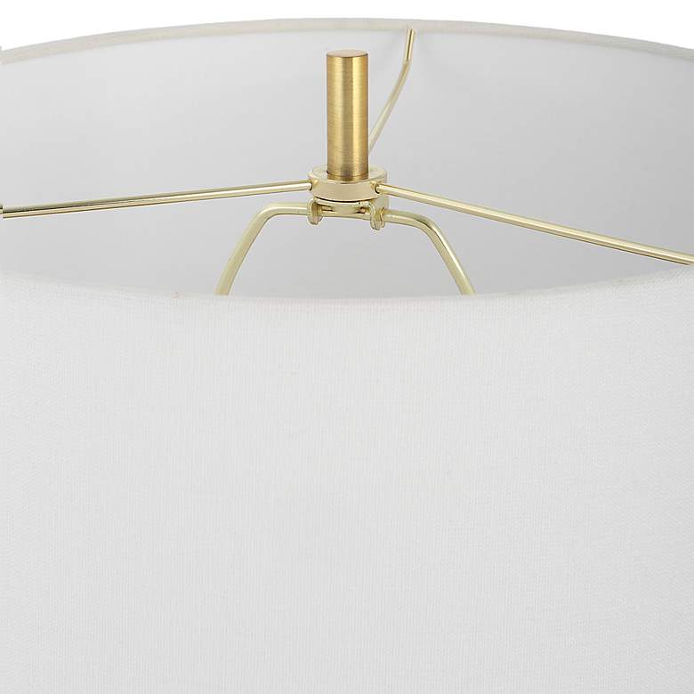 Image 5 Noble Park Aransas Clear Glass and Gold Accent Table Lamp more views