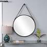 1_Noble Park Arbor Bronze 30" Round Wall Mirror w/ Strap