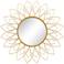 Noble Park Arden 38 1/2" Round Gold Leaf Floral Sunburst Wall Mirror