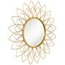 4_Noble Park Arden 38 1/2" Round Gold Leaf Floral Sunburst Wall Mirror more views