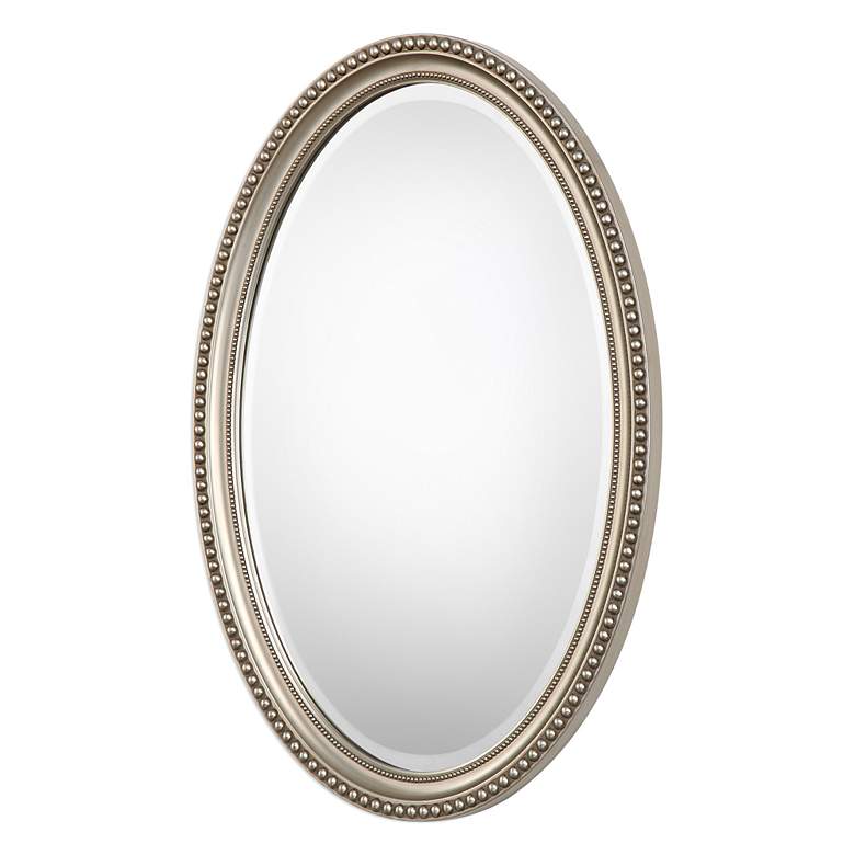 Image 4 Noble Park Arden Metallic Silver 22" x 32" Oval Wall Mirror more views