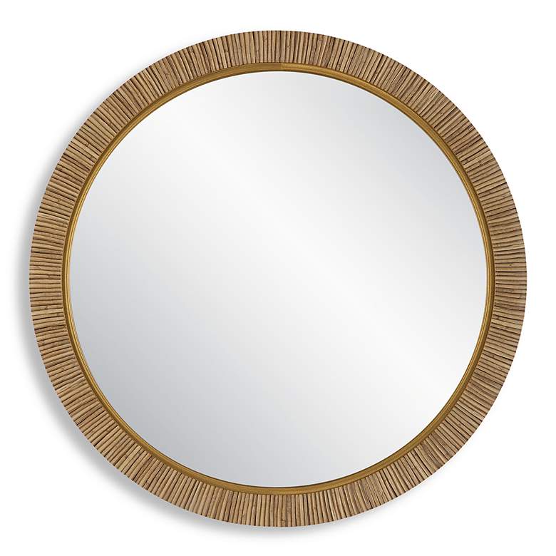 Image 2 Noble Park Arden Natural Wrapped 30" Round Wall Mirror