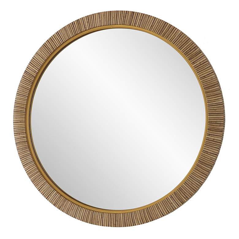 Image 5 Noble Park Arden Natural Wrapped 30" Round Wall Mirror more views