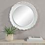 1_Noble Park Aria Matte White 24" Round Wall Mirror