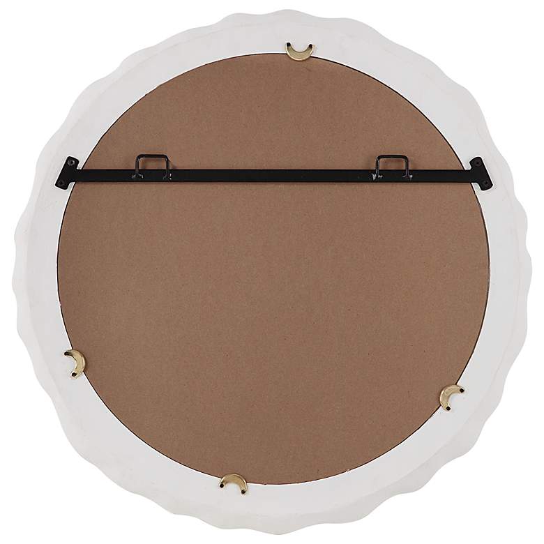Image 7 Noble Park Aria Matte White 24" Round Wall Mirror more views