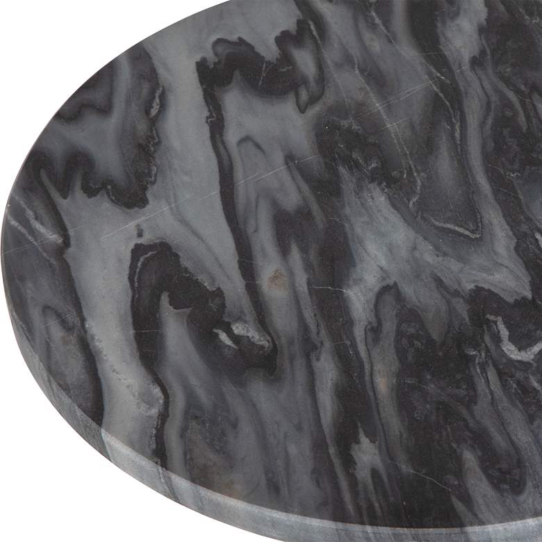 Image 3 Noble Park Arlo 12" Wide Matte Black Round Accent Table more views
