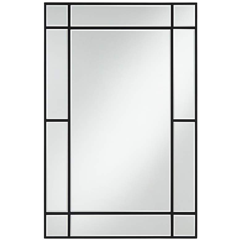 Image 2 Noble Park Barrett Matte Black 26" x 40" Rectangular Wall Mirror