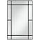 Noble Park Barrett Matte Black 26" x 40" Rectangular Wall Mirror