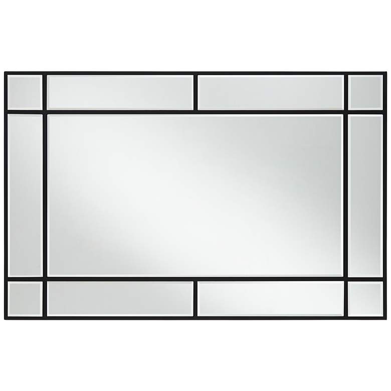 Image 5 Noble Park Barrett Matte Black 26" x 40" Rectangular Wall Mirror more views