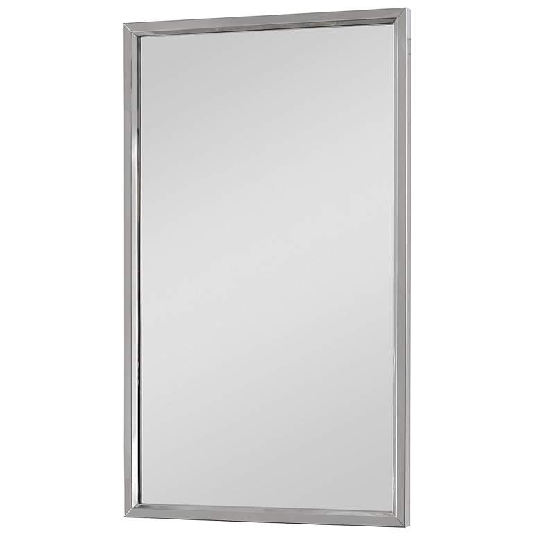 Image 4 Noble Park Berg Stainless Steel 18" x 30" Vanity Wall Mirror more views