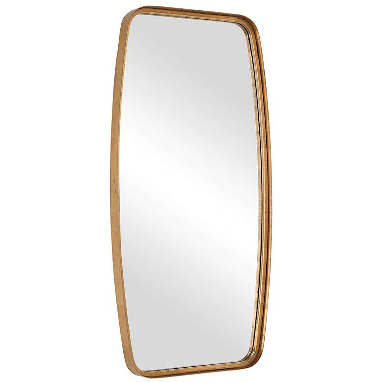 Image 4 Noble Park Bidwell Gold Leaf 20" x 40" Wall Mirror more views