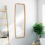 3_Noble Park Bidwell Gold Leaf 21" x 60" Wall/Floor Mirror more views
