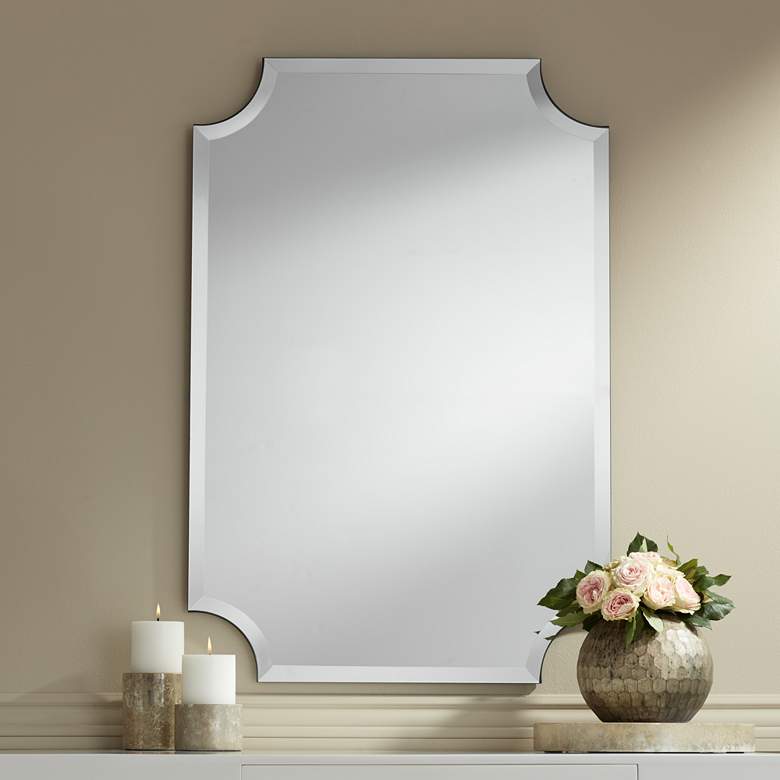 Image 1 Noble Park Brix 24" x 36" Frameless Cut Corner Vanity Mirror