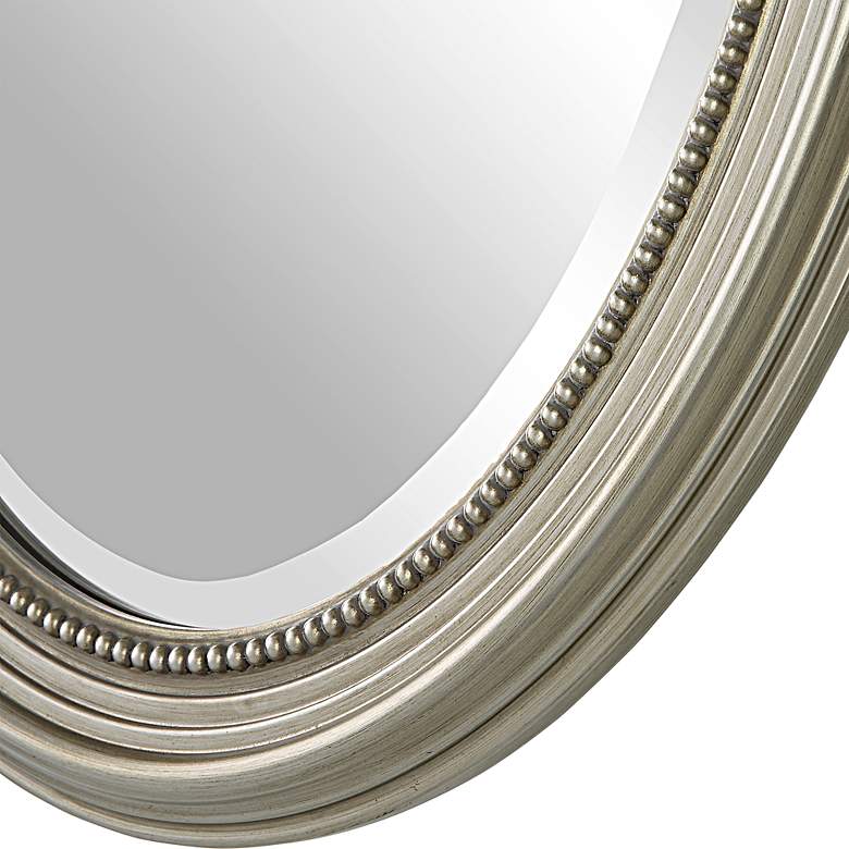 Image 5 Noble Park Byrd Metallic Silver Beaded 21" x 31" Wall Mirror more views