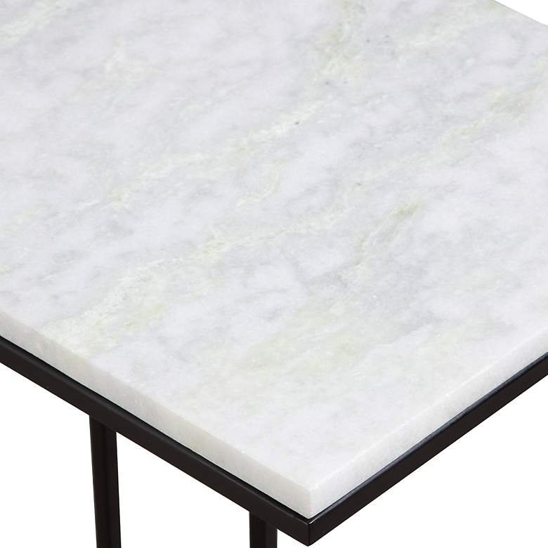 Image 7 Noble Park Calhoun 23"W Black and White Marble Accent Table more views