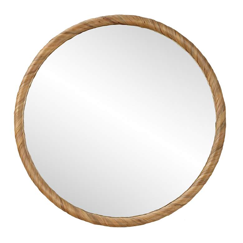 Image 2 Noble Park Calliope Seagrass 31 3/4" Round Wall Mirror