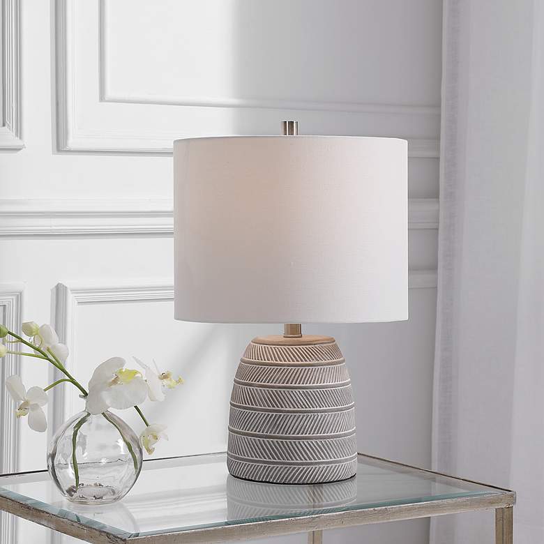 Image 1 Noble Park Canyon Concrete Accent Table Lamp