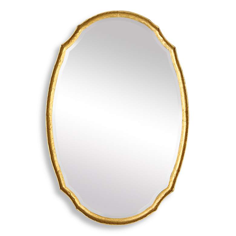 Image 2 Noble Park Carmichael Antiqued Gold 24" x 36" Wall Mirror