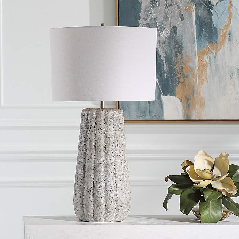 Image 3 Noble Park Chandler Sand Stone Ceramic Table Lamp more views