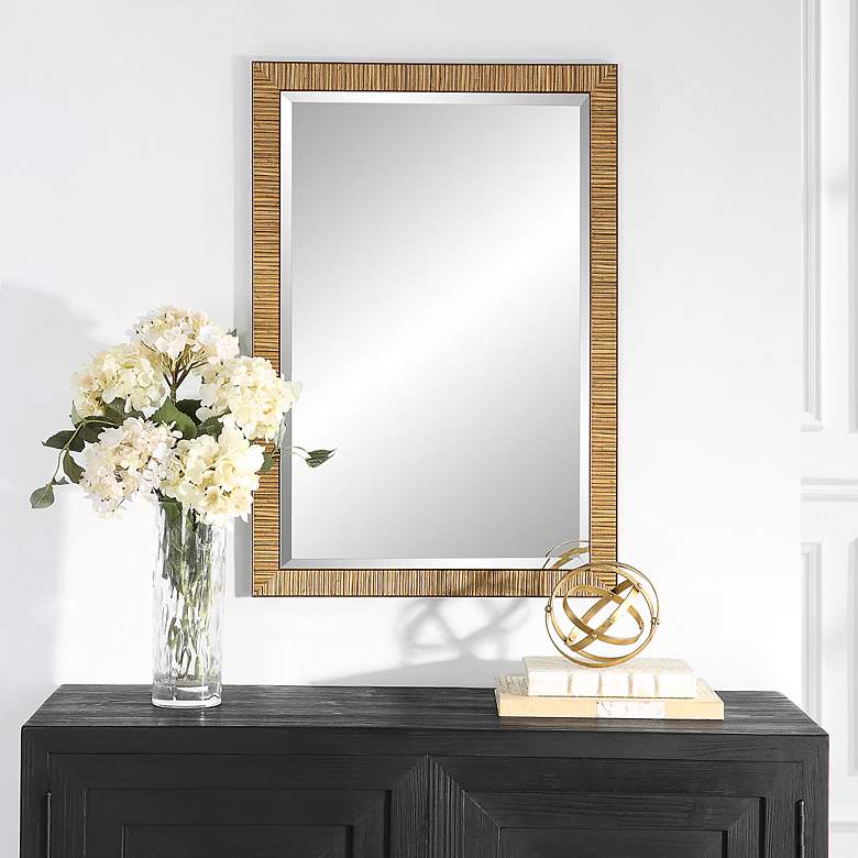 Image 1 Noble Park Ciana Natural Wrapped 22" x 32" Wall Mirror
