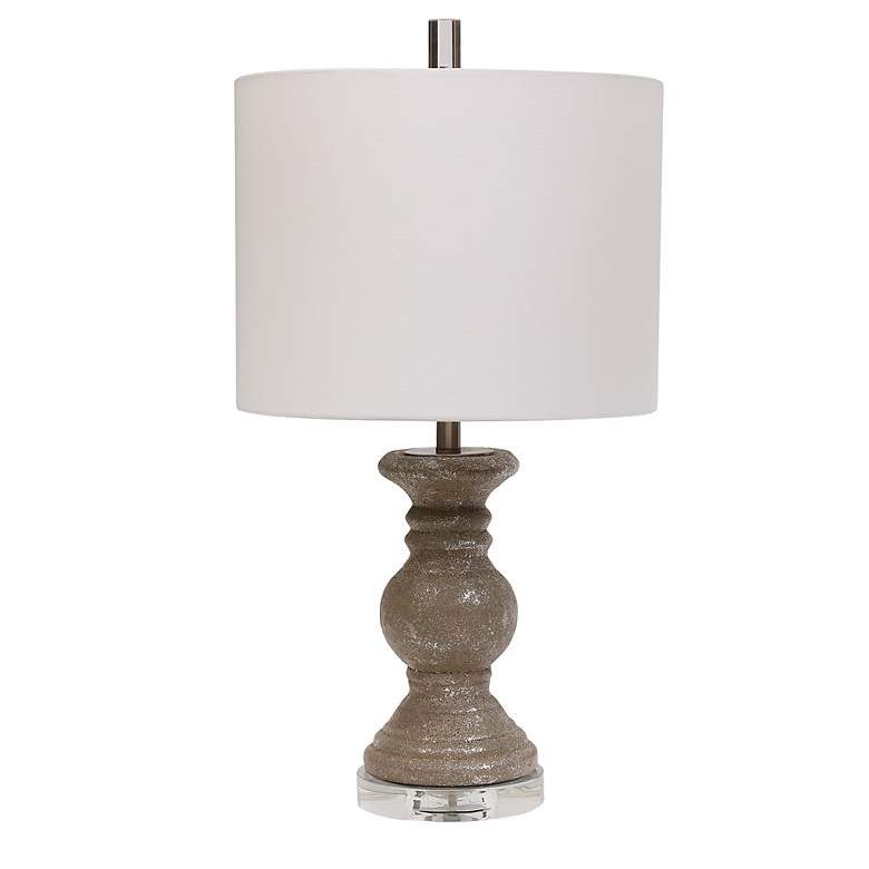 Image 2 Noble Park Clifton Stone Gray Ceramic Table Lamp