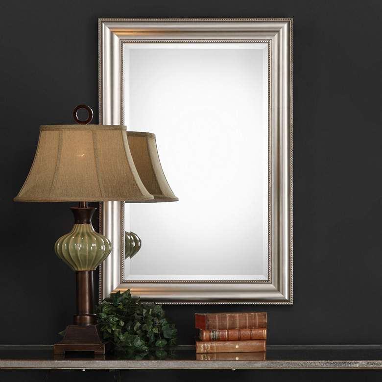 Image 1 Noble Park Club Champagne Silver Leaf 24" x 36" Wall Mirror