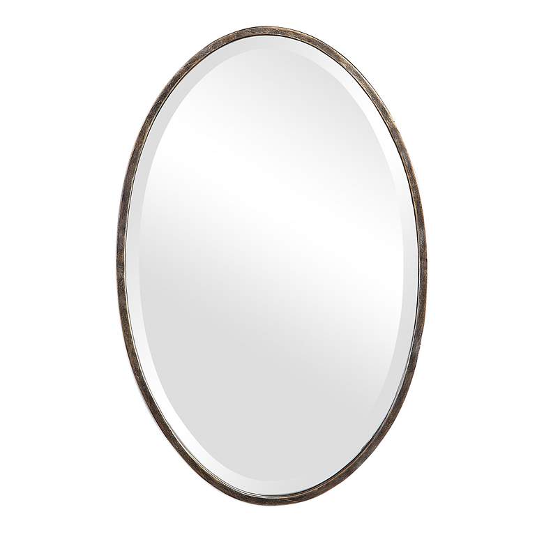 Image 2 Noble Park Cordova Dark Bronze 18" x 28" Oval Wall Mirror