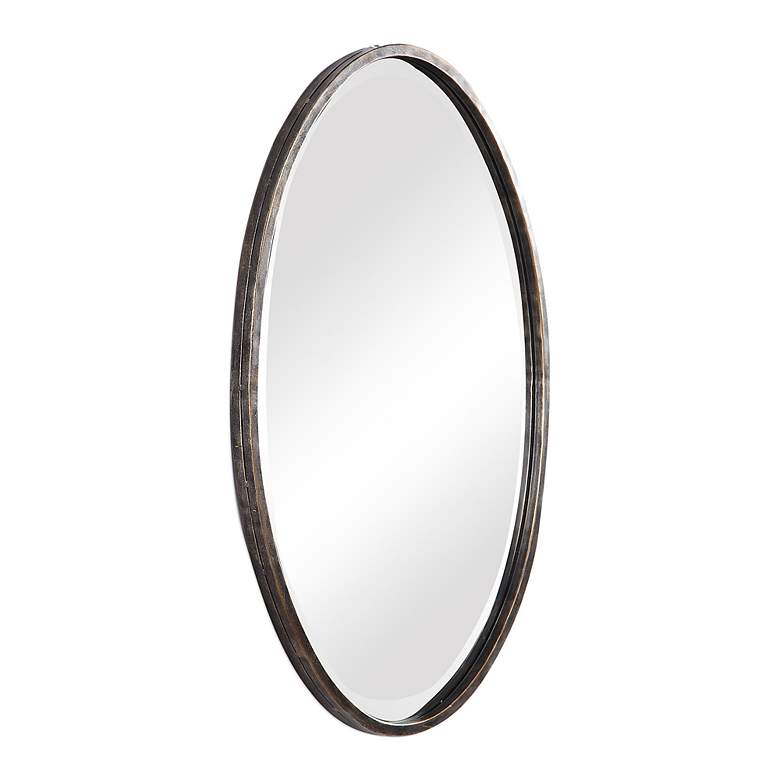 Image 4 Noble Park Cordova Dark Bronze 18" x 28" Oval Wall Mirror more views